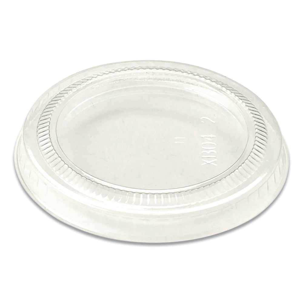 World Centric PLA Lids For Fiber Cups, 2-5/8in x 5/16in, Clear, Pack Of 2, 000 Lids MPN:CPLCS2S