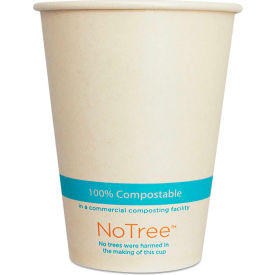 World Centric NoTree Paper Cold Cups 12 oz Natural 1000/Carton CUSU12C
