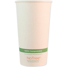 World Centric NoTree Paper Hot Cups 20 oz Natural 1000/Carton CUSU20