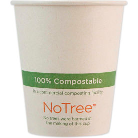 World Centric NoTree Paper Hot Cups 6 oz Natural 1000/Carton CUSU6