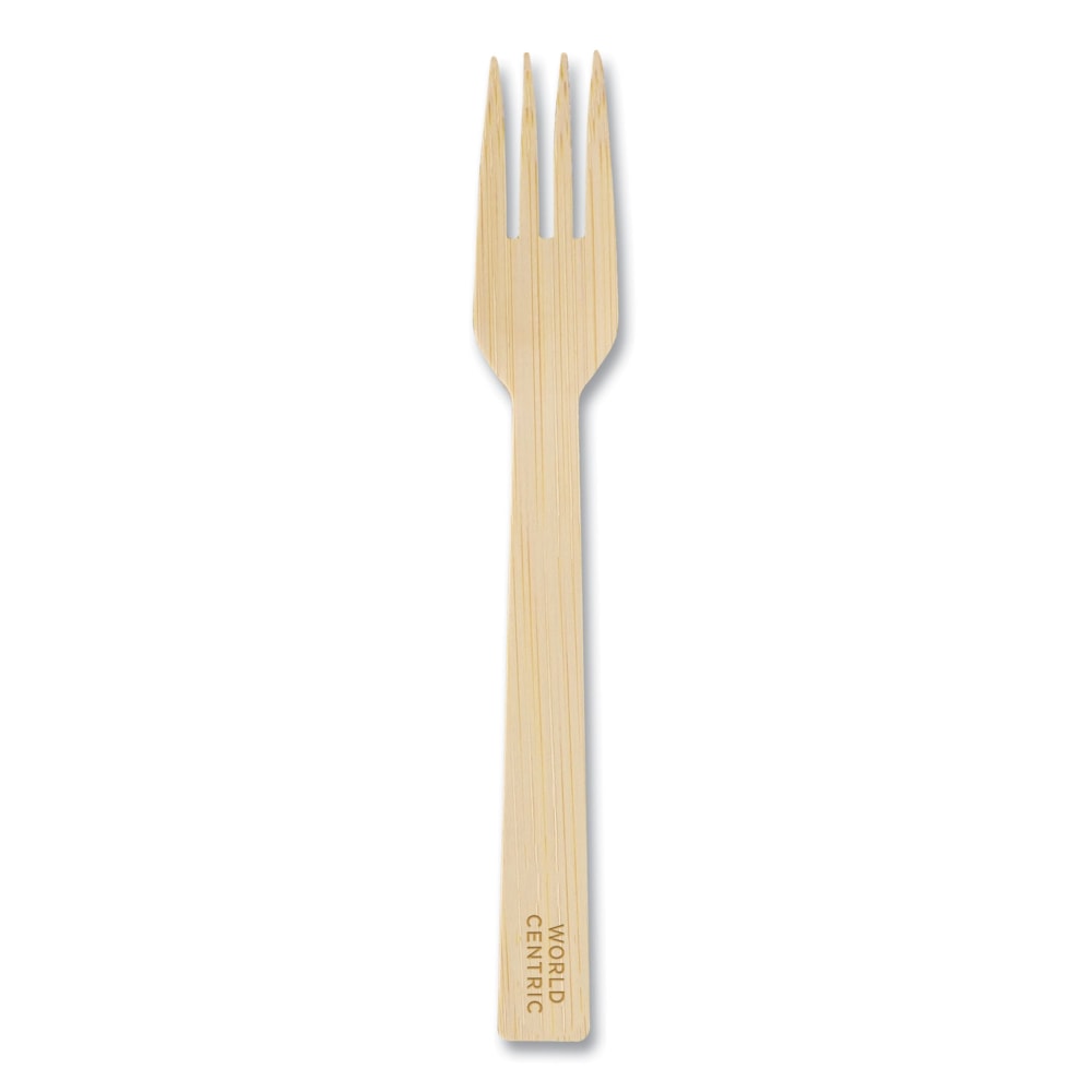 World Centric Bamboo Cutlery, Fork, 6-3/4in, Natural, Carton Of 2, 000 Forks MPN:FO-BB-67