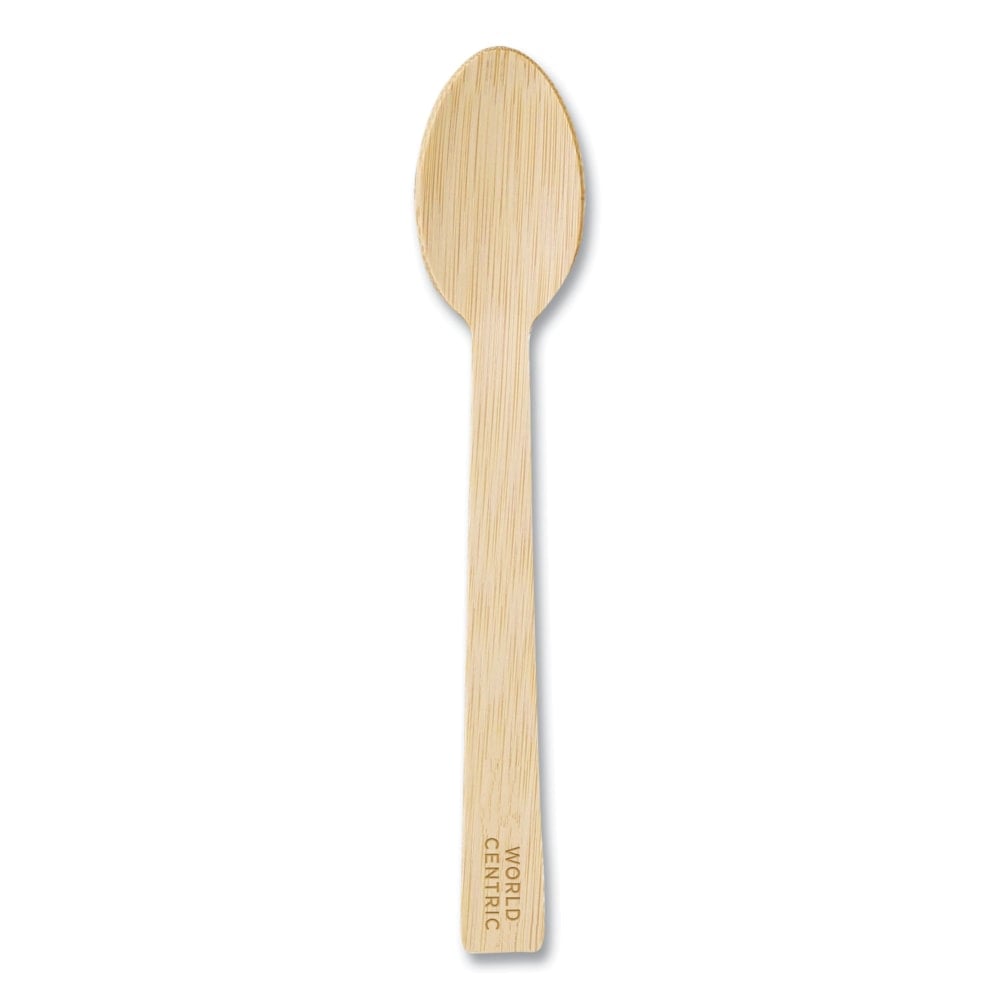 World Centric Bamboo Cutlery, Spoon, 6-3/4in, Natural, Carton Of 2, 000 Pieces MPN:SP-BB-67