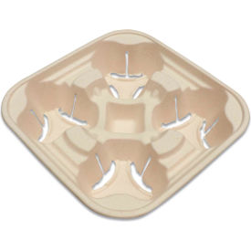 World Centric® Fiber Cup Carriers 8-22 oz Cups Four Cups CCFB4LF