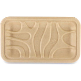 World Centric® Fiber Trays PLA Lined PFAS Free 1-Compartment 8.3 x 4.9 x 0.7 Natural TRSC17SLLF