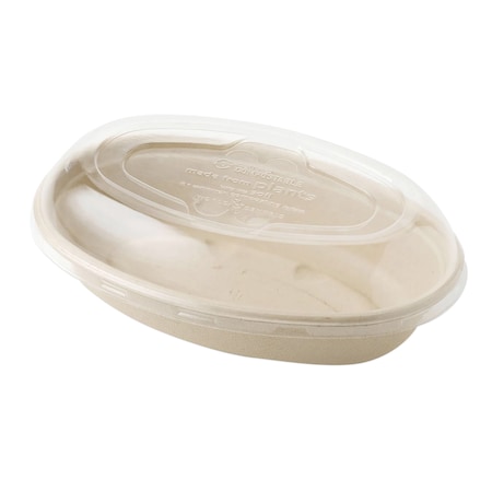 Fiber Burrito Bowl Lids, 8in dia, Clear, PK400 MPN:BOLCSUBBS
