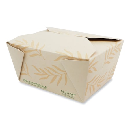 No Tree Folded Takeout Containers, 26 oz, 4.2 x 5.2 x 2.5, Natural, Sugarcane, 450PK MPN:TO-NT-1
