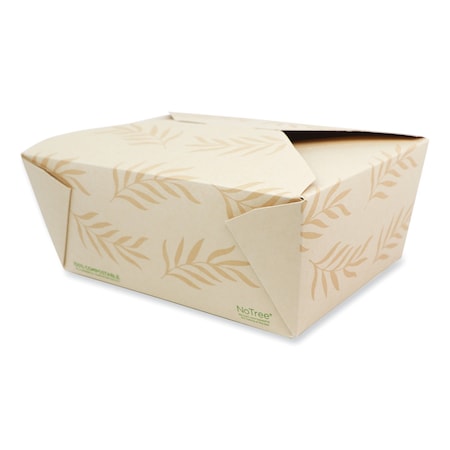 No Tree Folded Takeout Containers, 95 oz, 6.5 x 8.7 x 3.5, Natural, Sugarcane, 160PK MPN:TO-NT-4