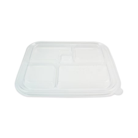 Fiber Bento Box Container Lids, Five Comp, 12.1x9.8x0.8, Clear, PK300 MPN:TRLCSBB