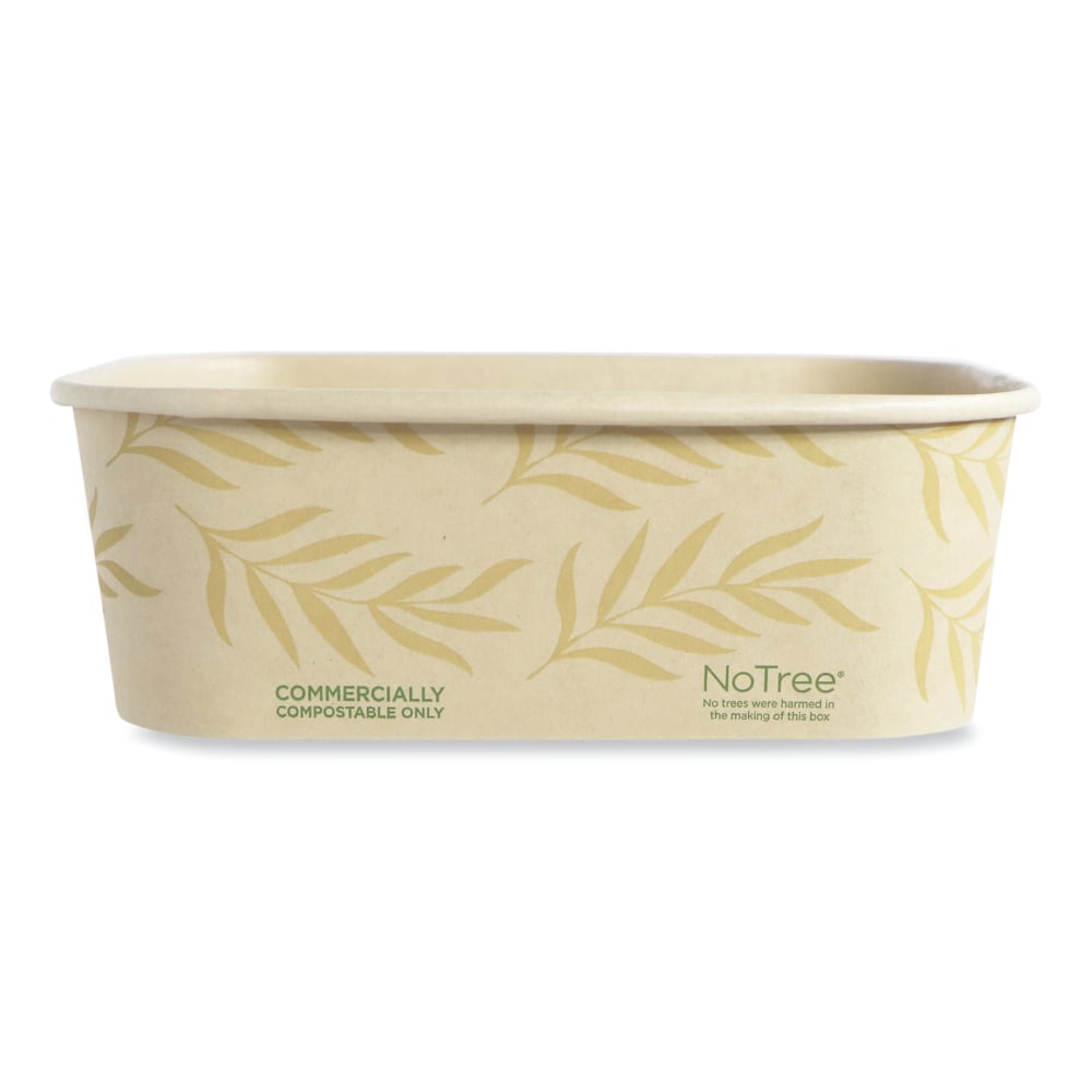 World Centric NoTree Rectangular Takeout Containers, 24 Oz, Natural, Carton Of 300 Containers MPN:CT-NT-24