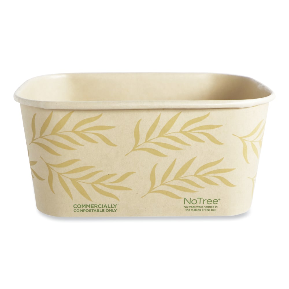 World Centric NoTree Rectangular Takeout Containers, 32 Oz, Natural, Carton Of 300 Containers MPN:CT-NT-32