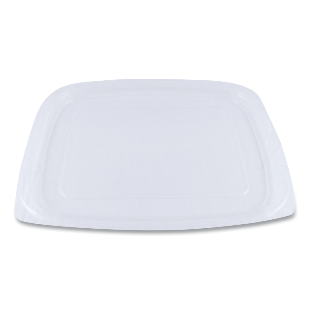 World Centric PLA Rectangular Deli Container Lids, 5/16inH x 6-1/2inW x 7-1/2inD, Clear, Pack Of 600 Lids MPN:RDLCS24