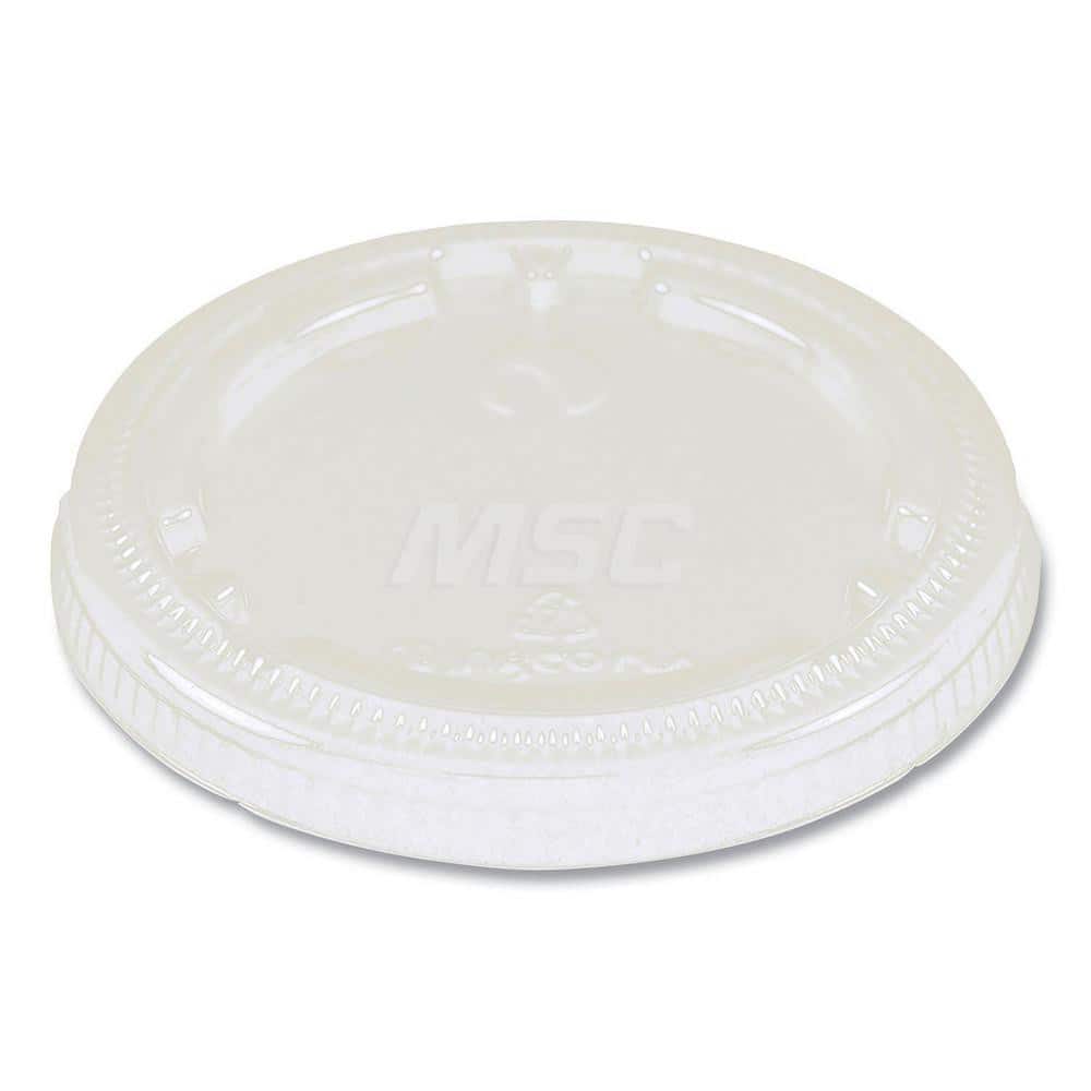 Cup Lid: Flat, PLA Compostable Plastic, Clear MPN:WORCPLCS9F