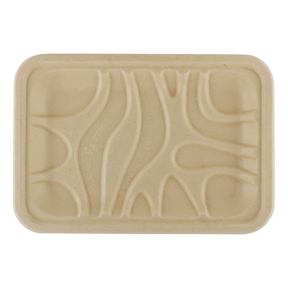 World Centric Fiber Trays, 3/4inH x 8-1/4inW x 5-3/4inD, Natural, Pack Of 500 Trays MPN:TRSC2SLLF