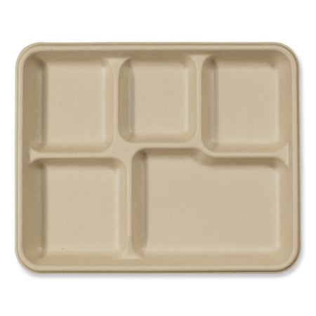 Fiber Trays, 5-Compartment, 8.5 x 10.24 x 1.01, Natural, Paper, 400PK MPN:TR-SC-5C-LFS