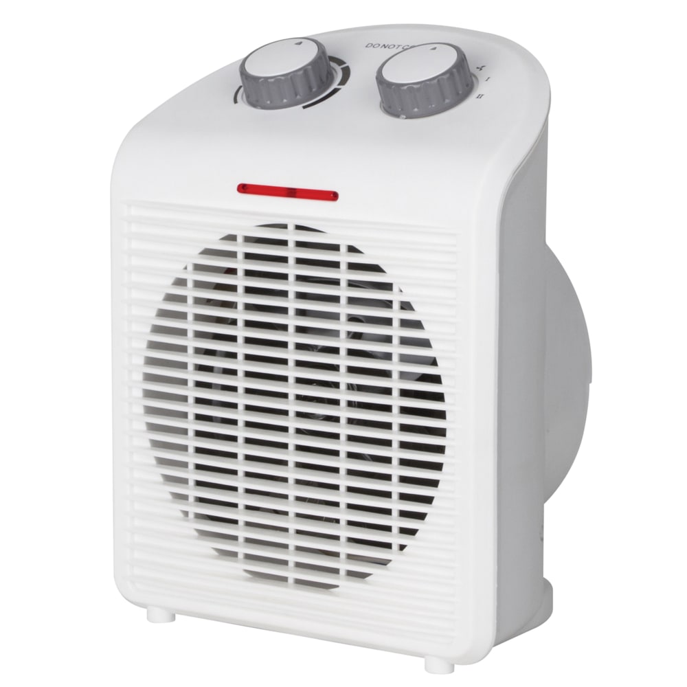 Comfort Glow 1500W Electric Fan Heater With Thermostat, 7-5/8in x 9-15/16in, White MPN:EFH1518
