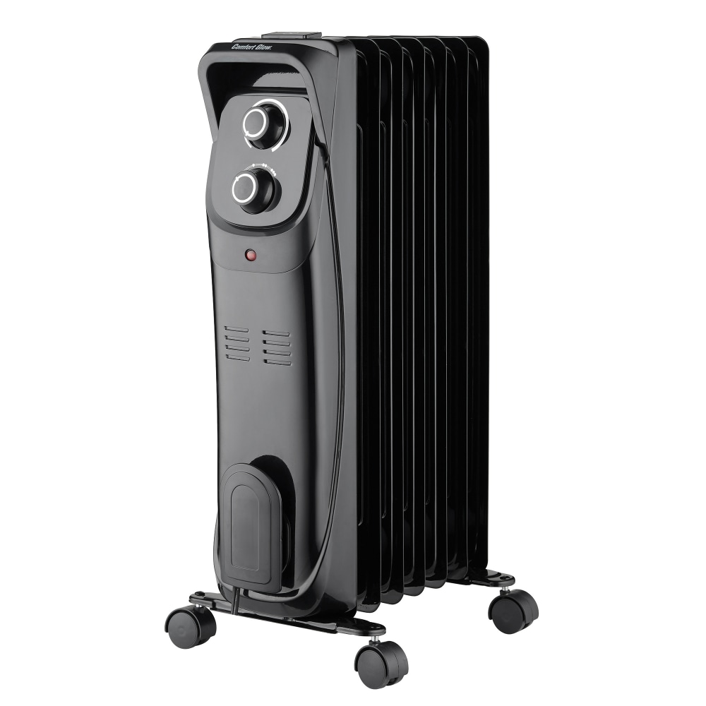 Comfort Glow 1, 500-Watt 7-Fin Oil-Filled Heater With Thermostat, 9in x 25-1/4in, Black MPN:EOF280