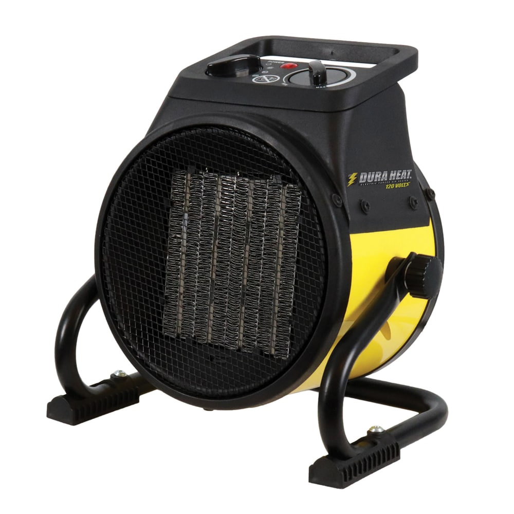 Dura Heat 1500W Electric Forced-Air Utility Heater With Tilting Base, 7-3/4in x 8-7/16in, Yellow/Black MPN:EUH1465