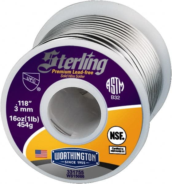 Sterling Lead-Free Solder: Tin, 0.118