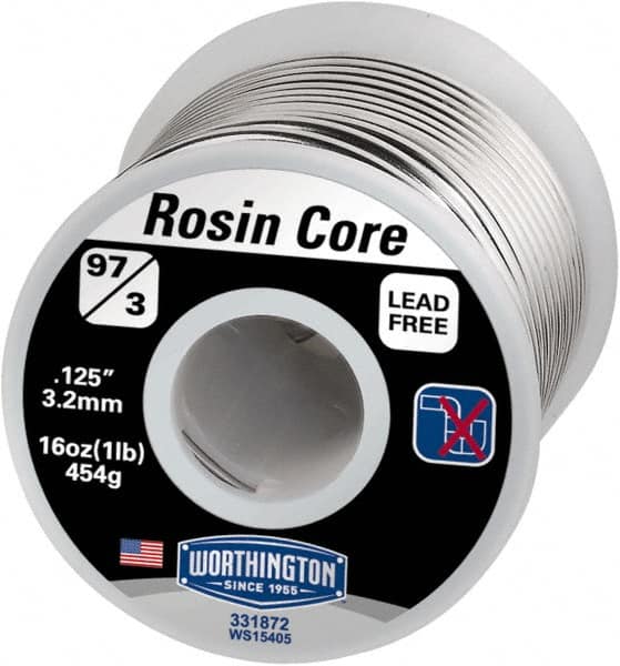 Rosin Core Solder: Tin, 1/8