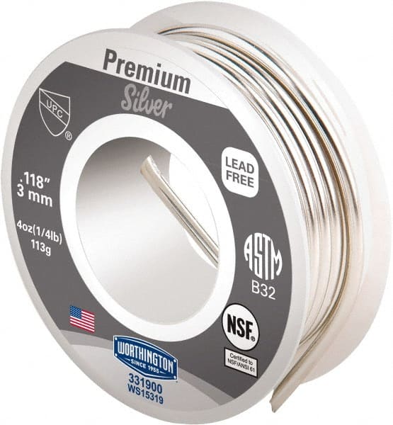 Premium Silver Lead-Free Solder: Silver, 0.118