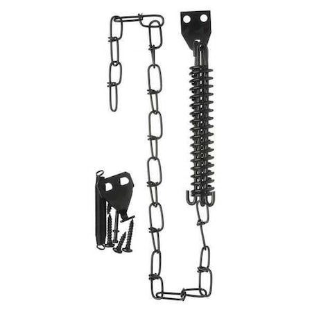 Spring and Chain Door Retainer, Black MPN:V11BL
