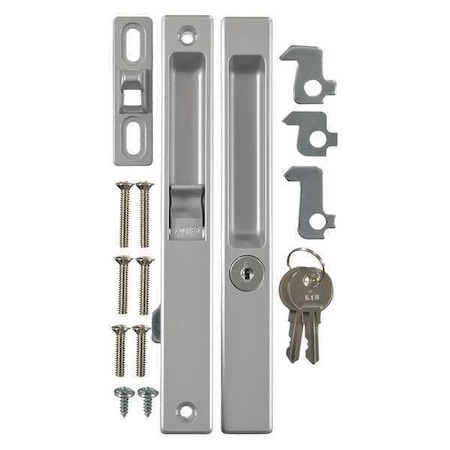 Keyed Flush Mount Patio Door Latch, Alum MPN:VK1195