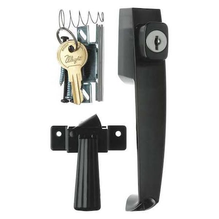 Keyed Push Button Latch, Black MPN:VK333X3BL