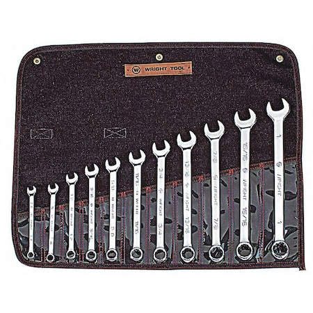Combo Wrench Set, SAE, 12 Point, 11 pcs. MPN:911
