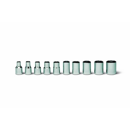 10PC 1/4DR 6PT Standardsocket Set w/Socke MPN:200