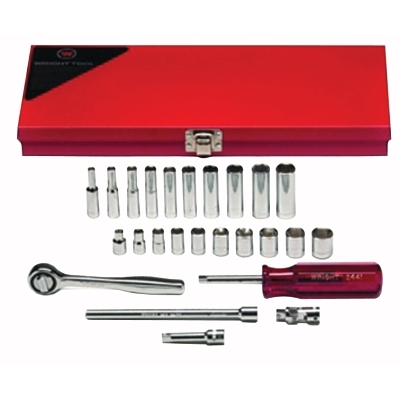 23PC 1/4DR 6PT Metric Socket Set Standard & MPN:224