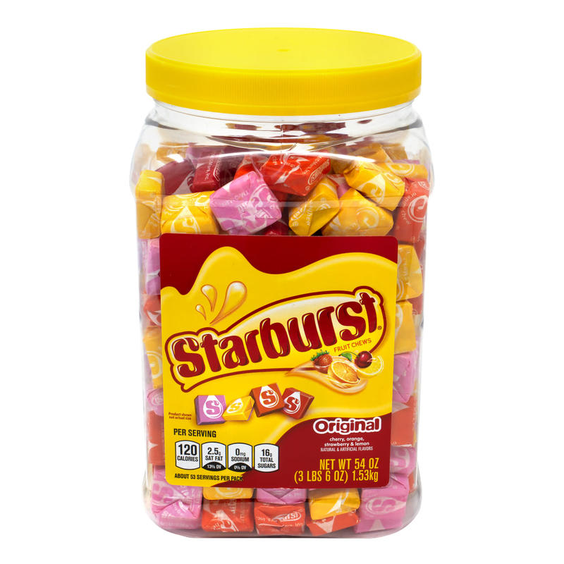 Starburst Original Fruit Chews, 54-Oz Tub, Assorted Flavors MPN:02259