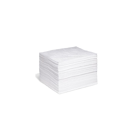 Sorbent Pad, Oil, 15 in x 18 in, White, 100 PK MPN:7706