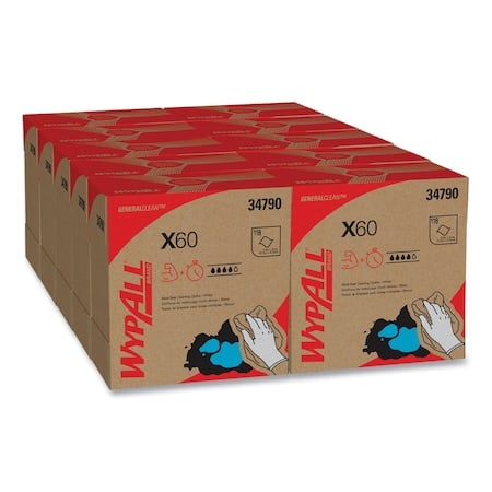 General Clean X60 Multi-Task Cleaning Cloths, Pop-Up Box, White, 118 Sheets/Box, 10 PK MPN:34790CT