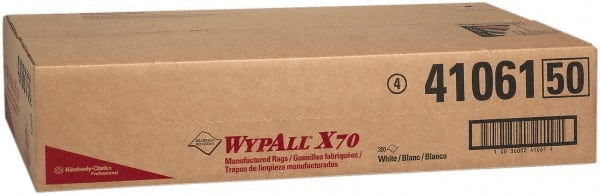 PowerClean™ X70 Medium Duty Cloths (41061), Flat Sheet Box, Long Lasting Towels, White MPN:41061 - Pkg Qty 300