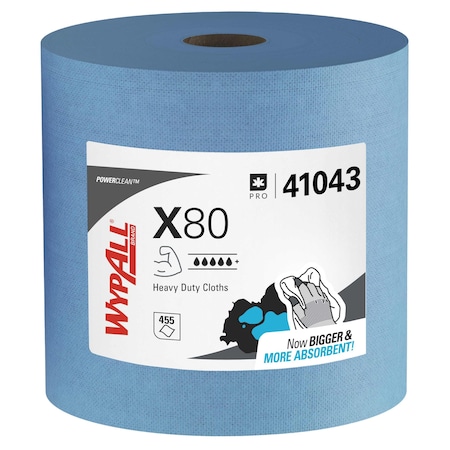 Wypall X80 Shop Pro Cloth Towel Blue 475/Roll MPN:41043