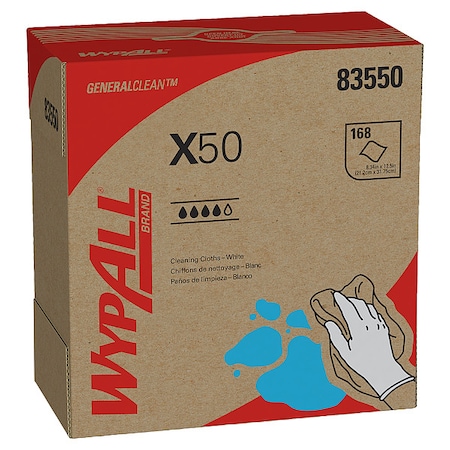 (BOX/176) Wypall X50 Wipers White 8.34