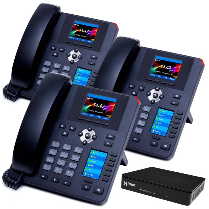 XBLUE QB1 VoIP Phone System Bundle, 3 Phones, QB1003 MPN:QB1003