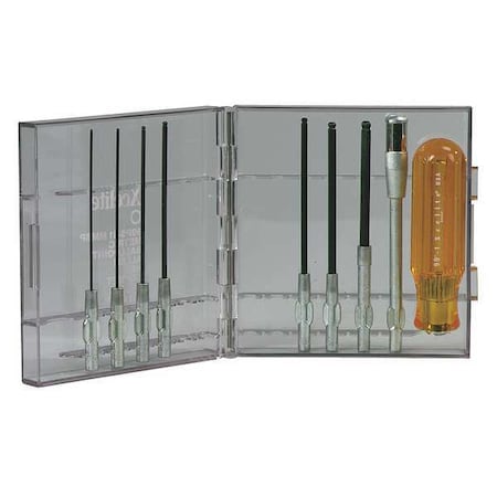 Precision Screwdriver Set, Ball Hex, Metric, 9 pcs MPN:99PS41MMBPN