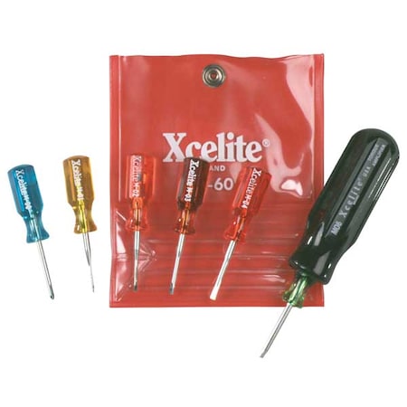 Jewelers Screwdriver Kit, Sl/Ph, 7 pcs. MPN:M60N