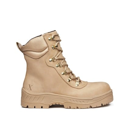 Women's 8-Inch Work Boot, 7 M, Carbon Black, Desert Tan, HZ-01 MPN:HZ-01