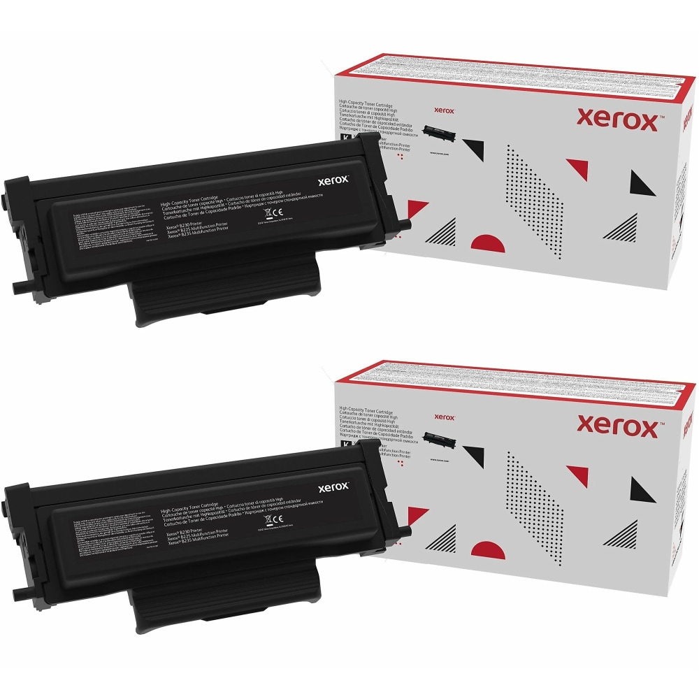 Xerox Original Black High Yield Laser Toner Cartridges, Pack Of 2 Cartridges, 006R044002PK-OD MPN:006R044002PK-OD