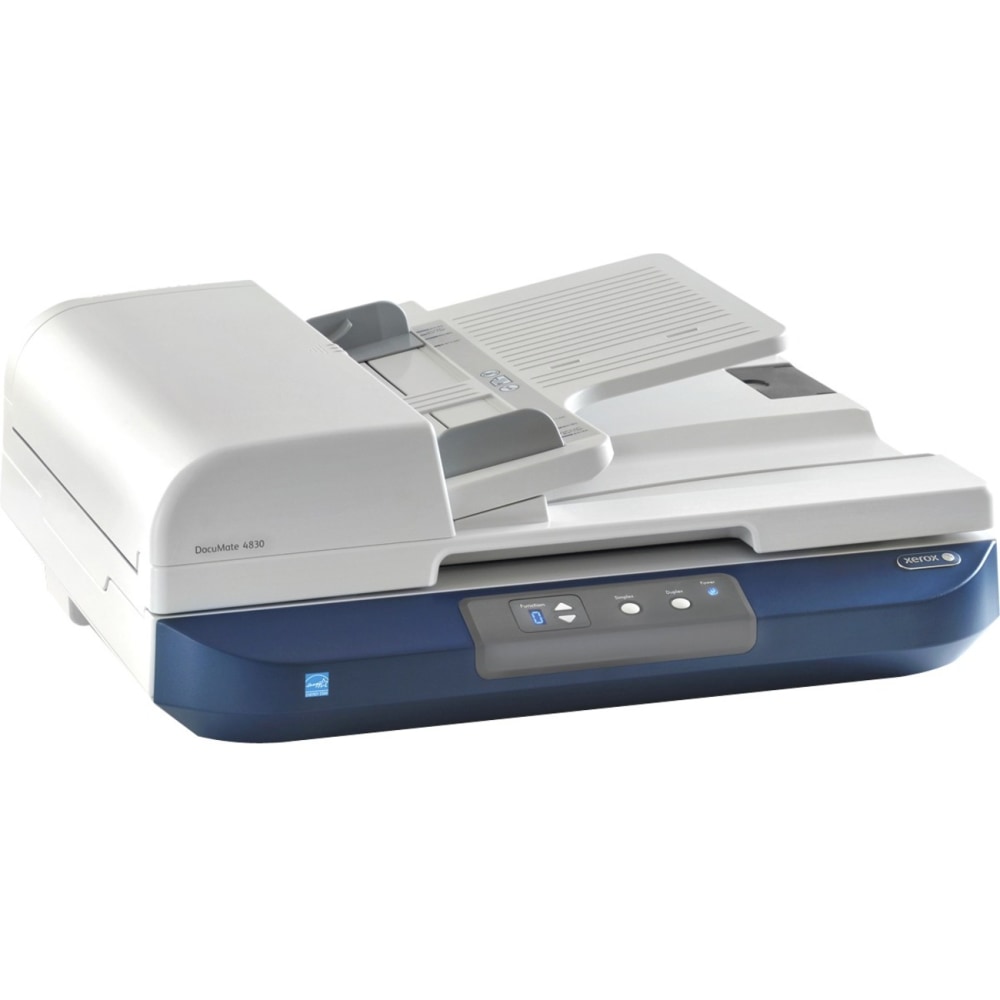 Xerox DocuMate 4830 Flatbed Scanner - 600 dpi Optical - 24-bit Color - 8-bit Grayscale - 50 ppm (Mono) - 30 ppm (Color) - Duplex Scanning - USB MPN:XDM4830I-U