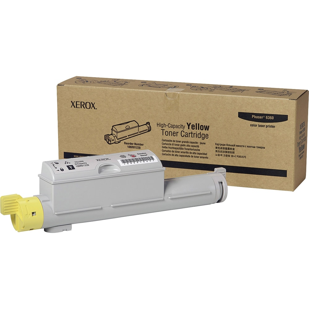 Xerox 6360 Yellow High Yield Toner Cartridge, 106R01216 MPN:106R01220