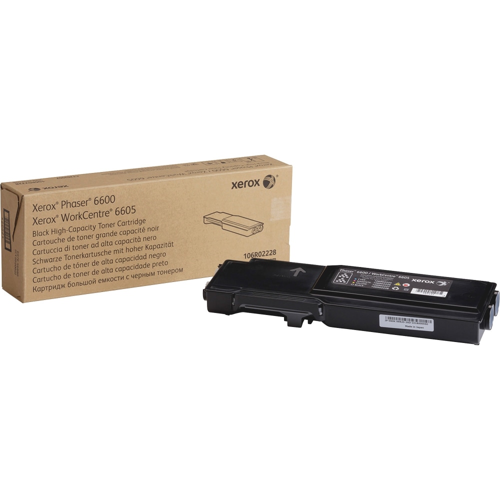 Xerox 6600 Black High Yield Toner Cartridge, 106R02228 MPN:106R02228