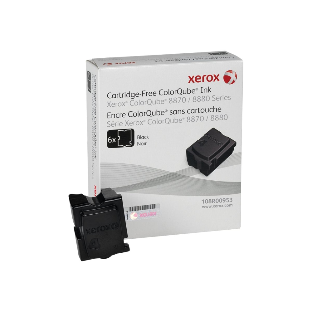 Xerox 8870 ColorQube Black Solid Ink, Pack Of 6, 108R00953 MPN:108R00953