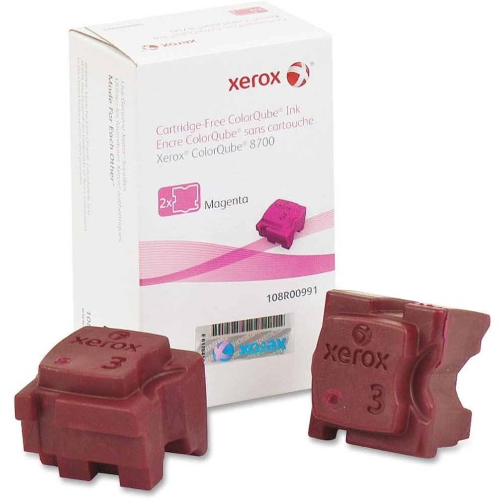 Xerox ColorQube 8700 - 2-pack - magenta - solid inks - for ColorQube 8700, 8700/SM, 8700/XM, 8700_AS, 8700S, 8700X, 8700XF MPN:108R00991