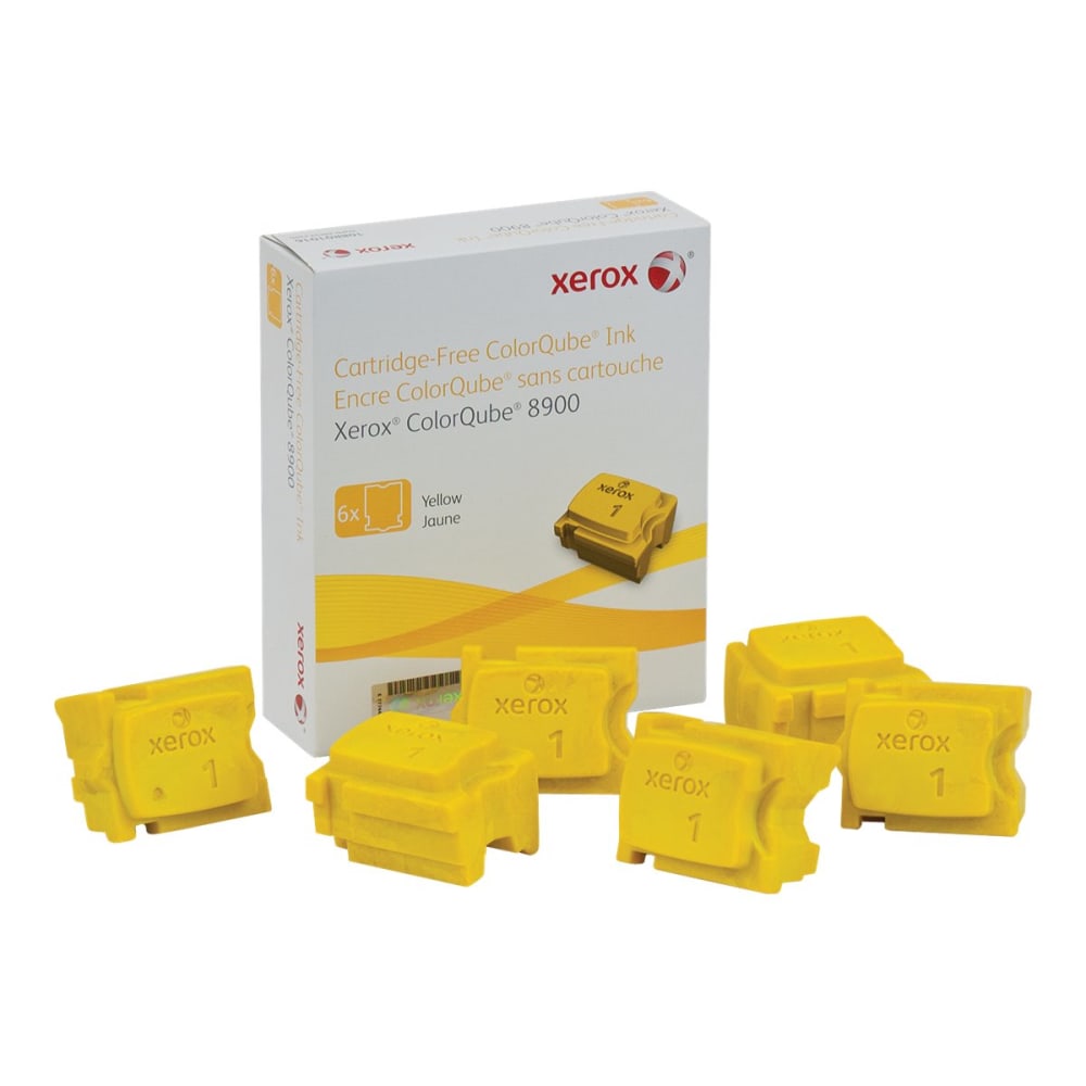 Xerox 8900 ColorQube Yellow Solid Ink, Pack Of 6, 108R01016 MPN:108R01016