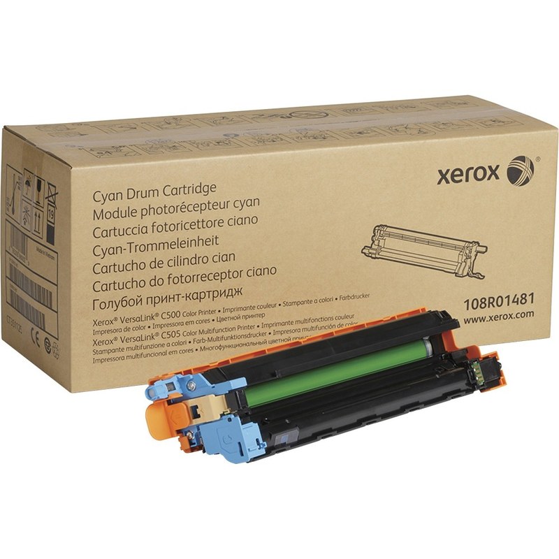 Genuine Xerox Cyan Drum Cartridge For VersaLink C500/C505 - Laser Print Technology - 40000 Pages - Cyan - 1 Each MPN:108R01481