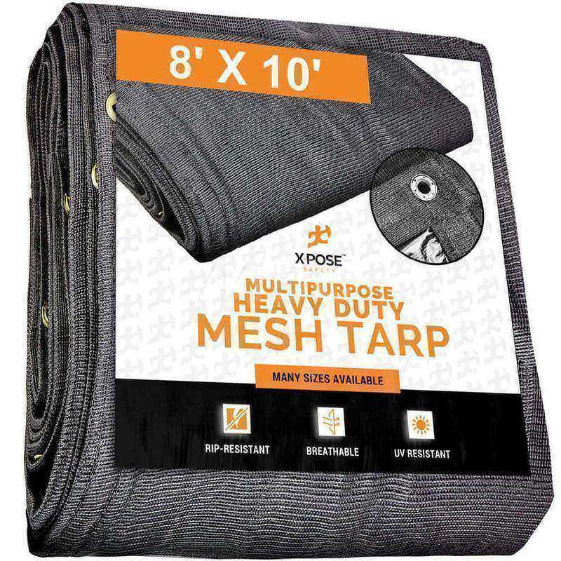 Tarp/Dust Cover: Black, Rectangle, Polyethylene, 10' Long x 8' Wide, 18 mil MPN:BMT-810-X