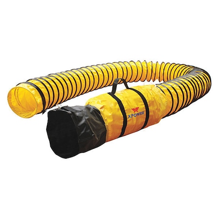 Ventilation Duct Hose for X-8, 8 in Dia x 25 ft L, Polyester MPN:8DH25